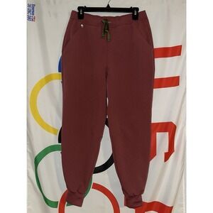 FIGS Zamora Pants Womens Small Joggers Technical Collection Wine Red Nurse